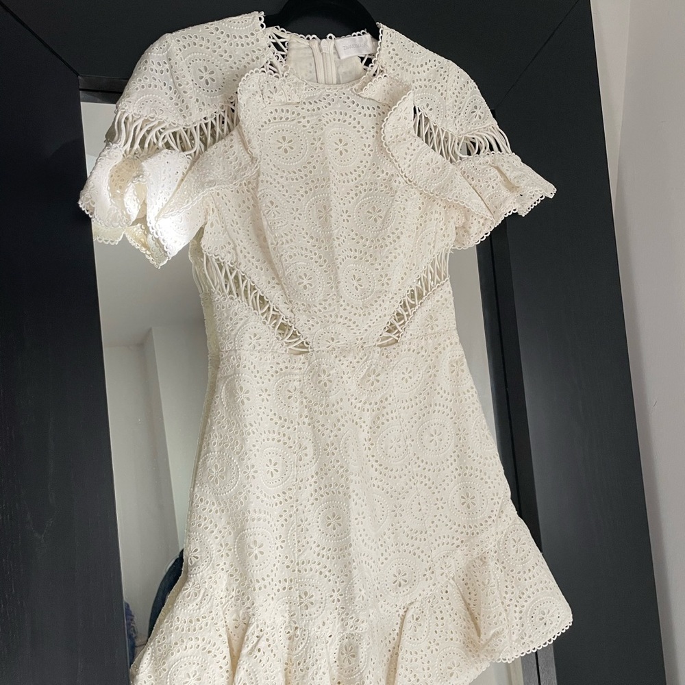 Zimmermann Cotton Eyelet mini dress